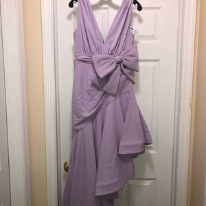 Badgley Mischka lavender high low dress size 4